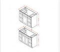 VANITY DOUBLE DRAWER BASE CABINET 42