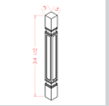 Sage Green Square Decorative Leg