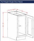 Shaker Blue Ocean Dark Base 09 Cabinet