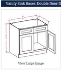 Shaker Blue Ocean Dark Vanity Sink Base 36