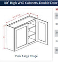 Shaker Blue Ocean Dark Wall 3030 Cabinet
