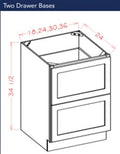 Shaker Cinder Drawer Base Cabinet 36-2