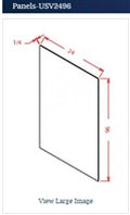 Shaker White Shelf Board 24 d x 3/4 thick x 96 has four finished edges.