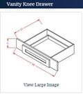 Shaker white Knee Drawer 36 w x 7 h x 21 d Adjusts to 30 wide